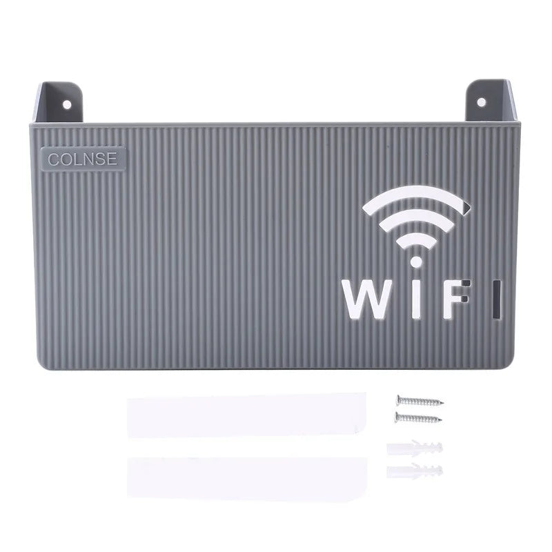 Étagère de routeur Wifi sans fil, boîte de rangement murale à suspendre, boîte de rangement en plastique ABS, support d'alimentation de câble, boîte de rangement, décoration de la maison