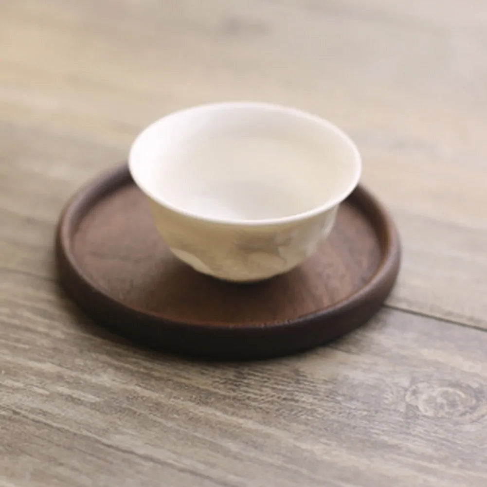 Posavasos de madera para tazas de té y café, duradero, resistente al calor, redondo, tapete para tetera, vajilla aislante, soporte para tazas