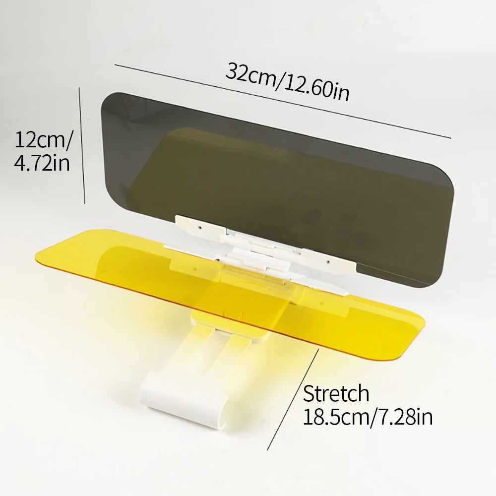 2 in1 Car Sun Visor Fold Flip Down View Interior Mirrors HD Anti Sunlight Dazzling Goggle Day Night Vision Driving Mirror UV