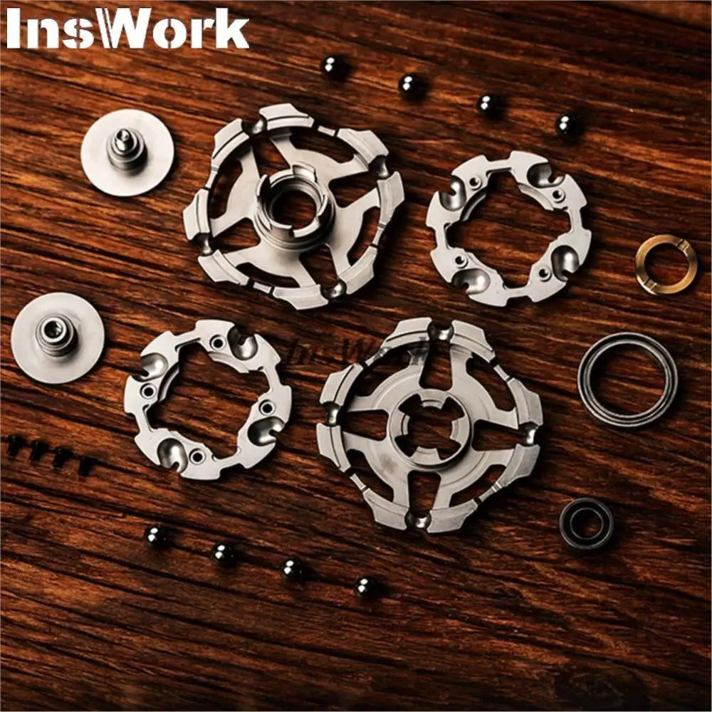 WANWU EDC Zeus X Linkage Structure Titanium Alloy Fingertip Gyro Finger Ring Decompression Toy