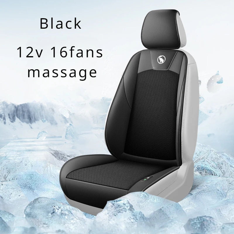 2024 Ventilation 16f/20fans Massage DC12V Car Ventilated Seat Blow Air Cushion Backrest Car Mounted Summer Ventilated Seat Pads
