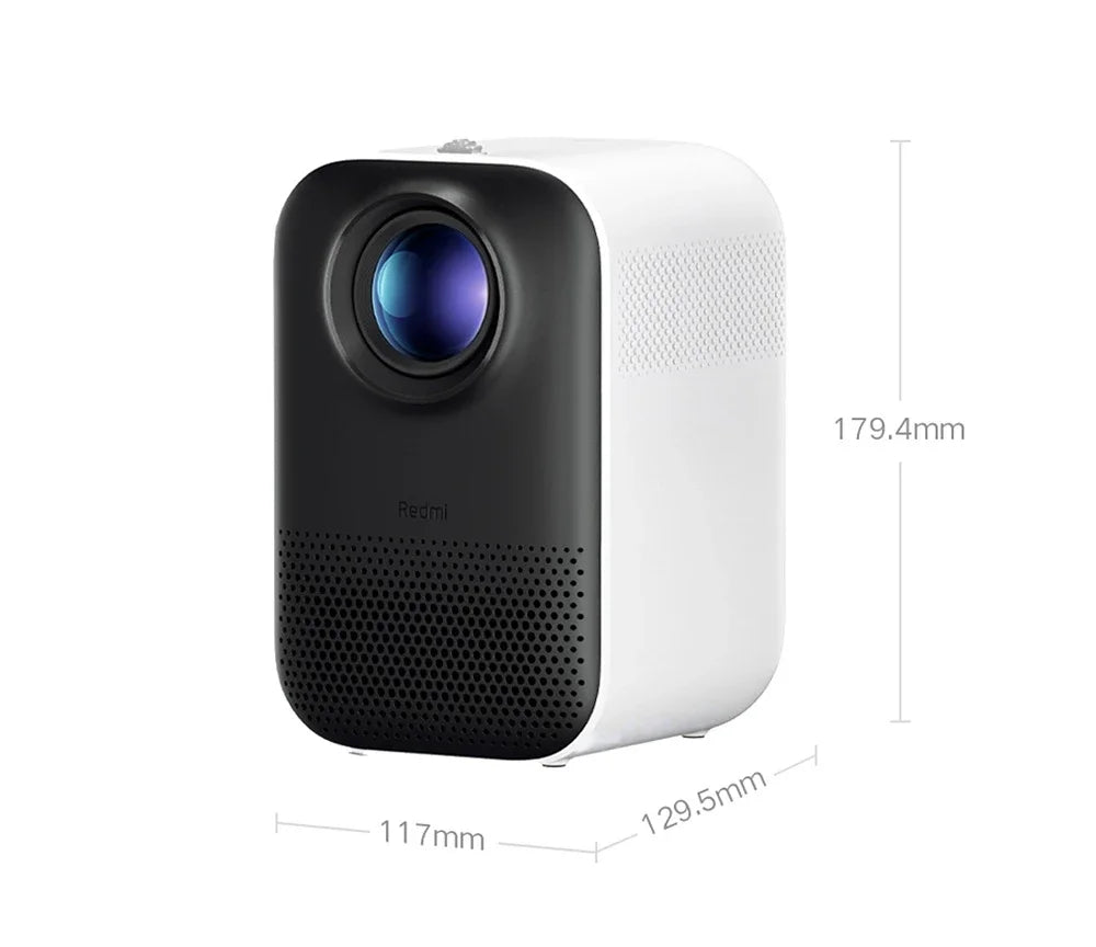 Miniproyector inteligente Xiaomi Redmi, 150 lúmenes ANSI, portátil, doble WIFI, Bluetooth, 1080P, cine en casa de alta definición