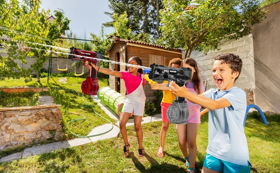 Transparent Glock Full Automatic Squirt Water Gun Spray Blaster Electric Water Pistol Toy Summer Pool Outdoor Toy for Kids Adult