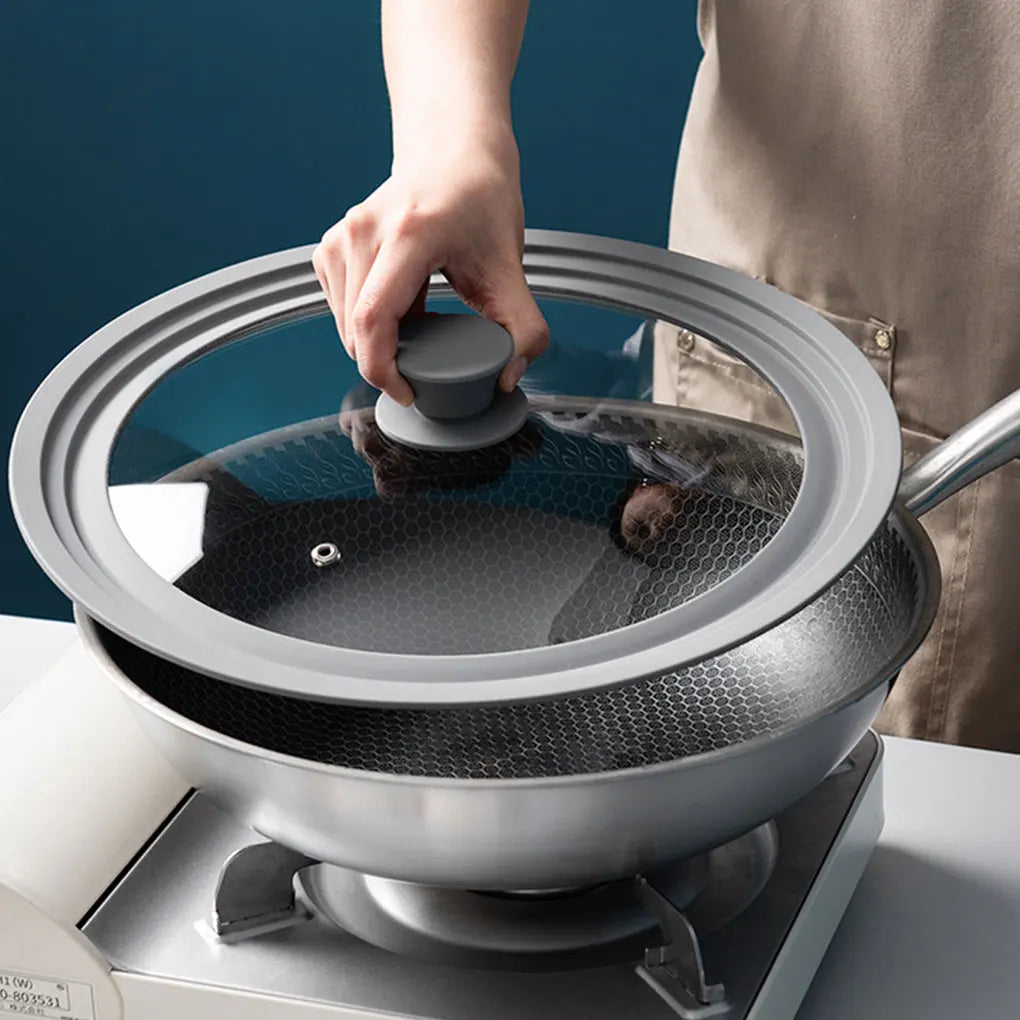 Transparent Glass Pot Lid Handle Anti Scalding Easy To Clean Kitchen Accessory Kitchen Pot Coverl