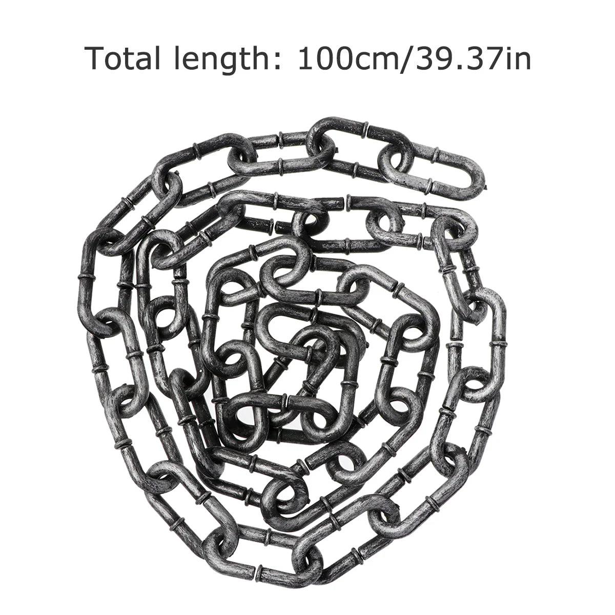 1 pieza de grilletes de Halloween, accesorio de simulación de cadena de hierro, accesorio de cadena de prisionero