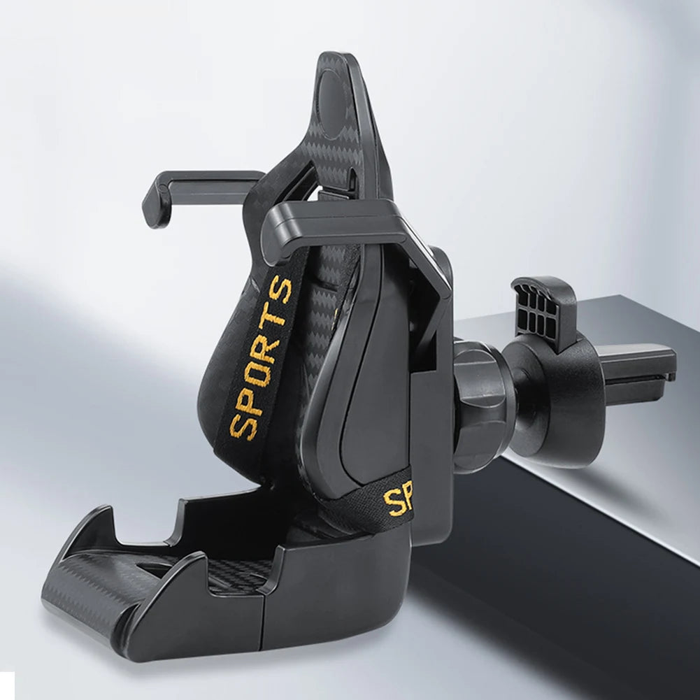 Racing Seat Design Mobile Cell Phone Support Car Phone Holder Mount Stand Anti Shaking Smartphones Clamp Stand for iPhone Xiaomi
