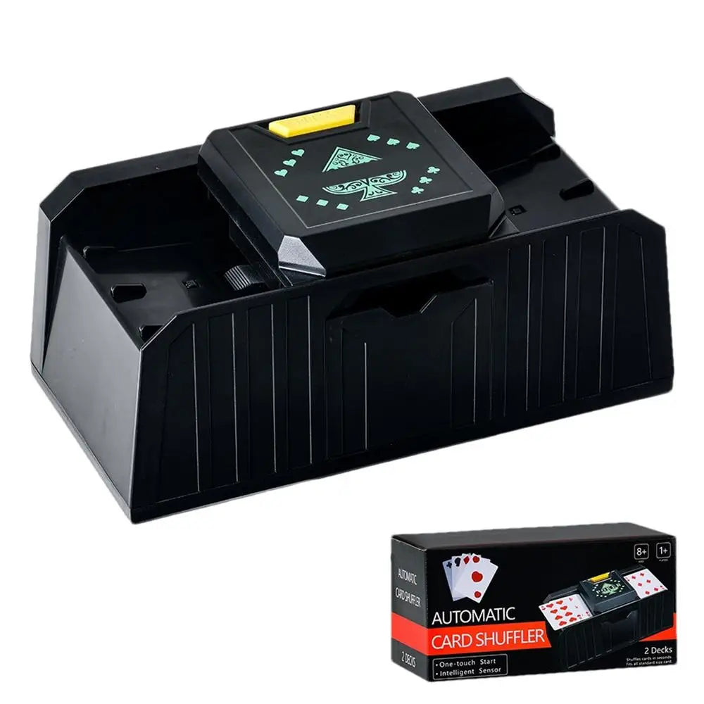 Mélangeur automatique de cartes Mélangeur de cartes automatique à réaction/chronométrage à 2 jeux Mélangeur de poker électrique à piles pour casino