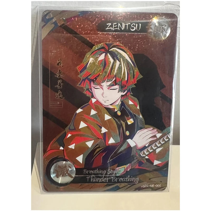 Anime Demon Slayer Agatsuma Zenitsu Hashibira Inosuke Tomioka Giyuu Rengoku Kyoujurou Collectible Card Birthday Gifts Toys