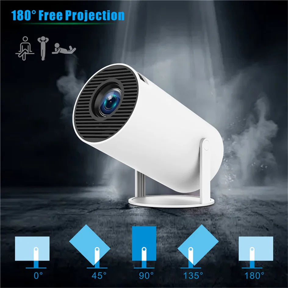 2024 new HY300 Pro plus Projector Android 4K 1280*720P Dual Wifi Video Portable Outdoor home hd led proyector cine en casa