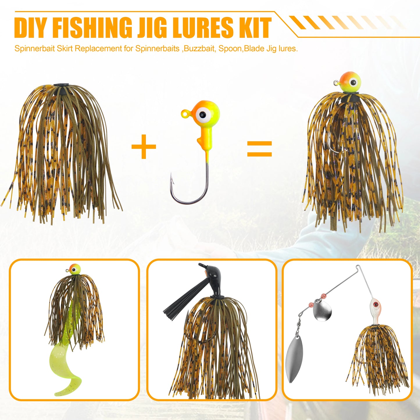12Pcs Silicone Skirts Fishing Lure for Fishing Jig heads hooks Spinnerbait Buzzbait Bass Trout Fly Tying fishing Accessories