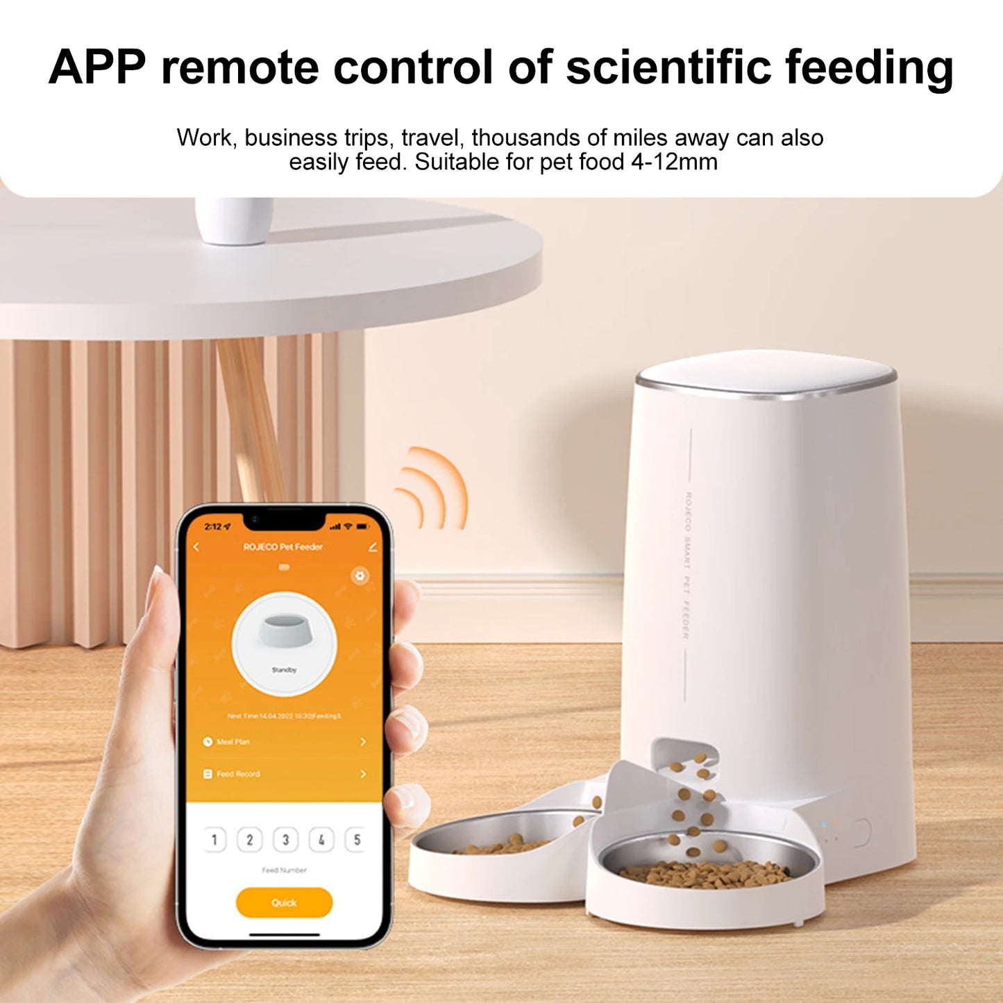 4L Double Bowl Pet Feeder WiFi Smart Timing Large Capacity Dry Food Feeder for Cats Dogs Remote Control Automatic Food Dispenser