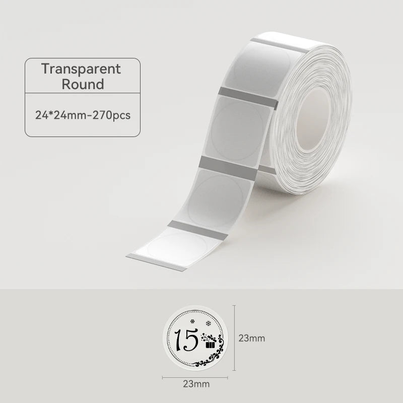Thermal Transparent Label Sticker for NiiMbot B1/B21/B3S/B31 Printer Anti-Oil Waterproof Tear-Resistant Label Paper