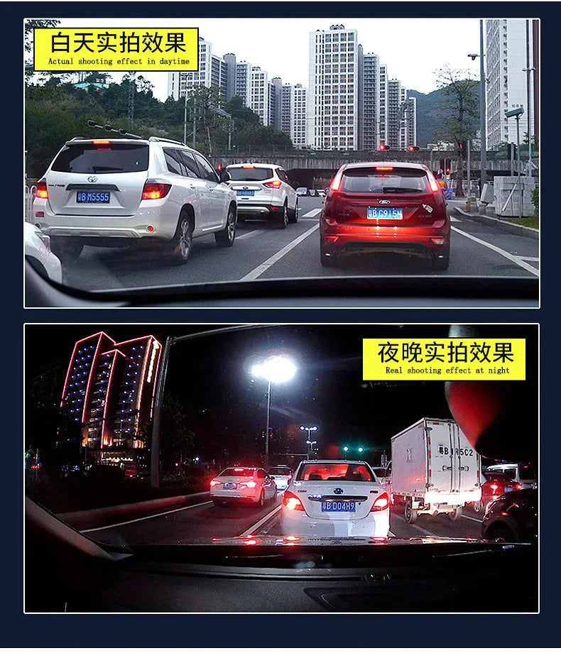 3.39 Inch IPS Screen Four Lens Vehicle DVR Dashboard Video Recorder Camera Black Car Dash Cam Monitor Universal Support 4 Lens