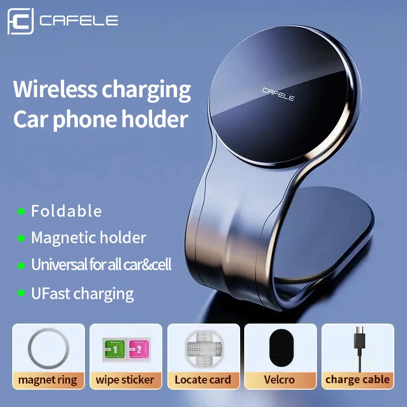Support de chargeur sans fil 15 W, support de téléphone magnétique pour voiture, support de cellule de voiture pliable, chargeur portable, support de charge rapide pour BMW F10