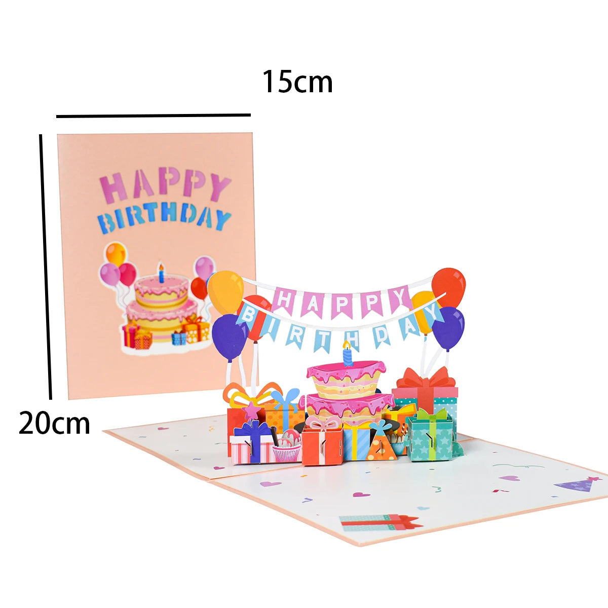 3D Pop-Up Cards Flowers Birthday Card Anniversary Gifts Postcard Maple Cherry Tree Wedding Invitations Greeting Cards