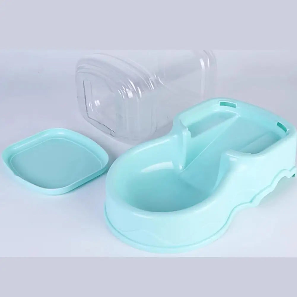 1 cuenco para beber y comedero automático para mascotas, capacidad de 3,8 l, cubo grande para almacenar alimentos, combinación de suministros para mascotas U2w3