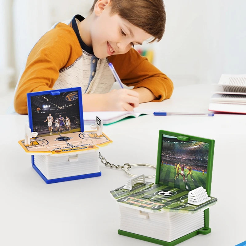 2024 3D Folding Bomb Explosion Book Novelty Mini Football Match Astronaut Keychain Children's Handheld Game Board Games Boy Gift