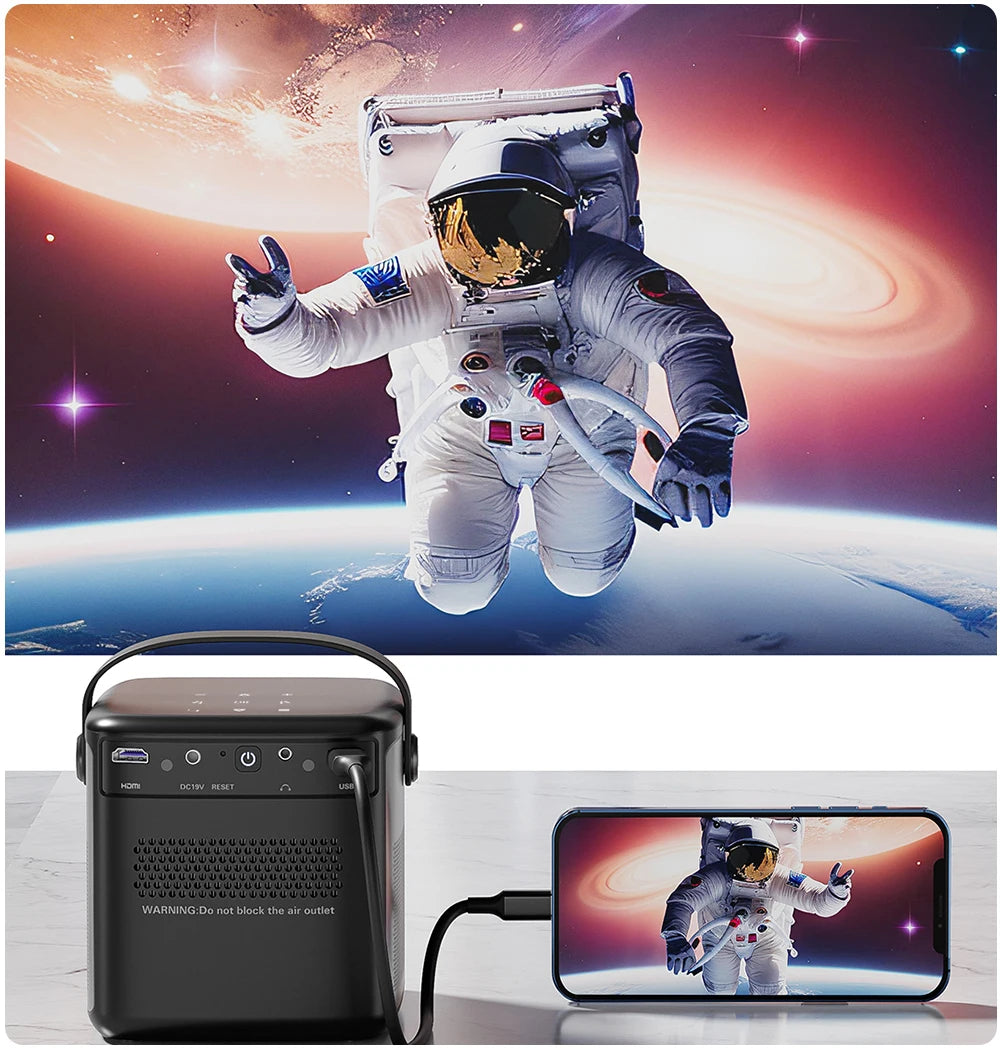 TouYinger G5 Portable 4K Projector 1080p Home Theater Full HD Projetor Android Dlp Beamer 3d U80 Cinema Smartphone with Battery