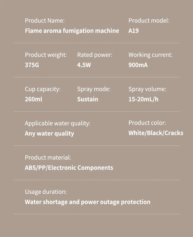 Rainbow Aroma Diffuser Fire Flame USB Air Humidifier for Home Room Fragrance Essential Oil Diffuser Remote Control Aromatherapy
