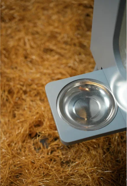 Vintage Style 10L Grey Pet Storage Feeder Moisture-proof Healthy Cat and Dog Food Bucket High-end No stoop