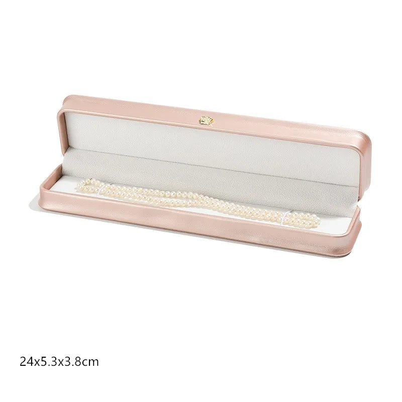 1 organizador de joyas de cuero, caja para anillos de boda, colgante, pulsera, collar, estuche de almacenamiento, embalaje de regalo, caja de exhibición al por mayor