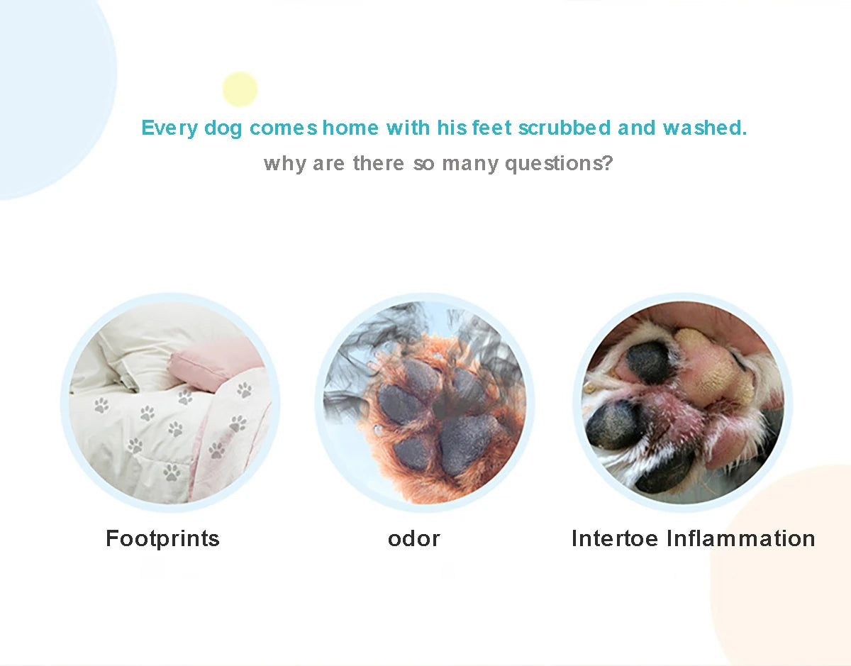 Automatic Pet Dog Foot Washer Cleaner Brush Soft Silicone needle Dog Paw Wash Cleaner Cup Paw Washing Cup Washer for Dogs Cats