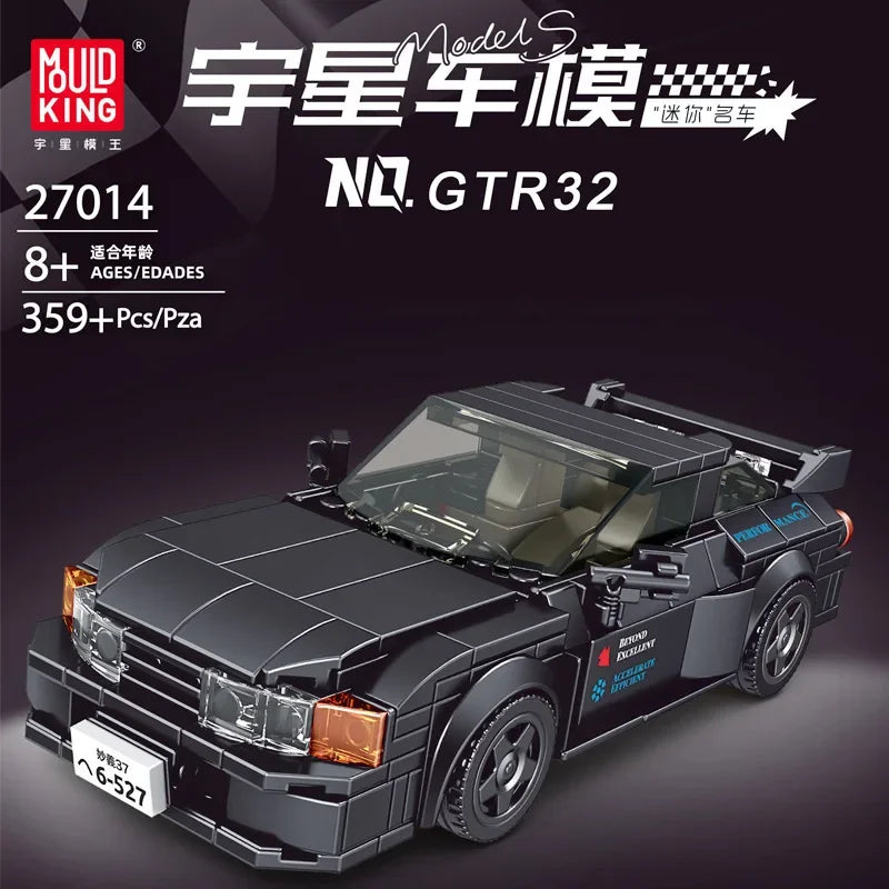 Yuxing-modelo mini-coche famoso, modelo de carreras deportivas, ocho cuadrículas, juguetes educativos para niños, bloques de construcción ensamblados