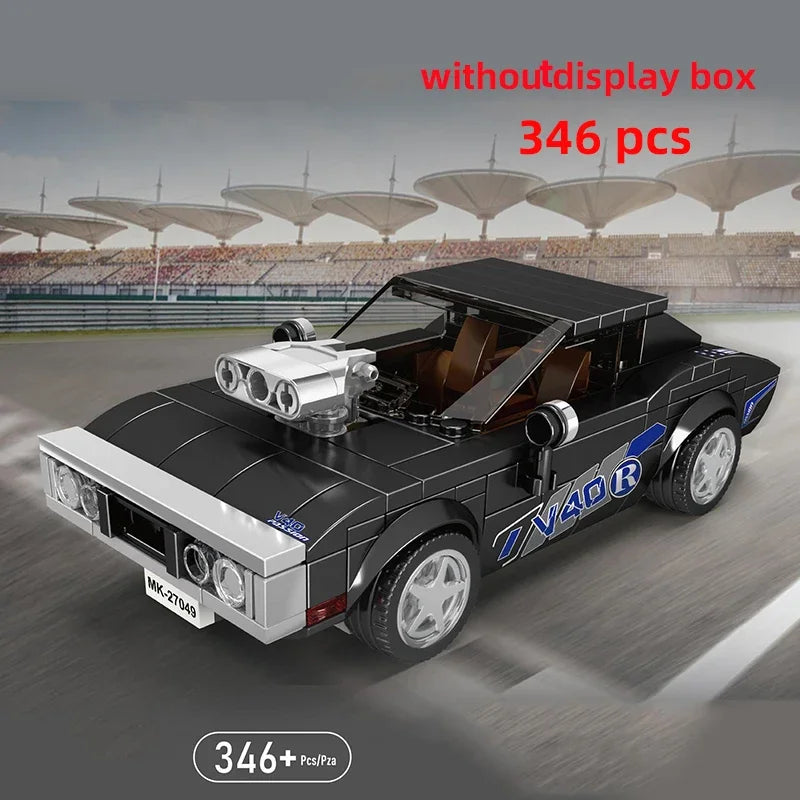 Technical Moc Car City Speed Champion Sports Car Racing Vehicle Building Blocks Brick Educational Construction Toys