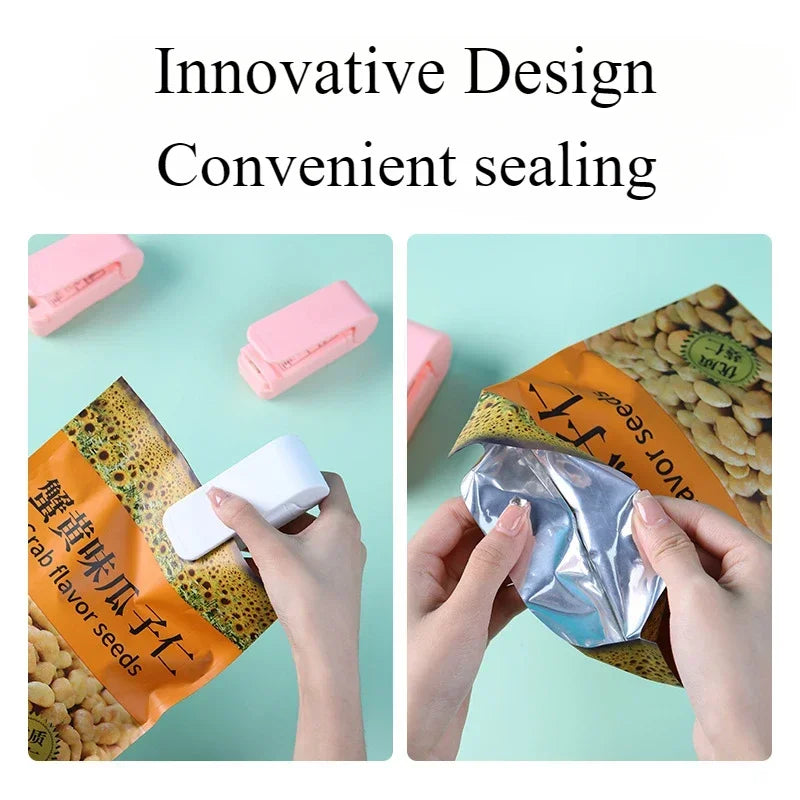 1 mini máquina selladora de bocadillos, selladora de paquetes de bolsas, máquina selladora de bolsas de plástico térmico para alimentos, accesorios de cocina portátiles