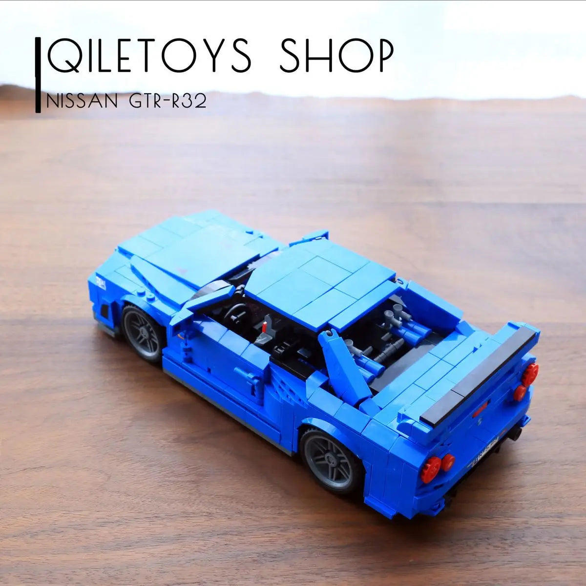 Technical building block bricks japan sport car nissans GTR R34 JDM retro model pull back vehicel toys collection for boys gifts