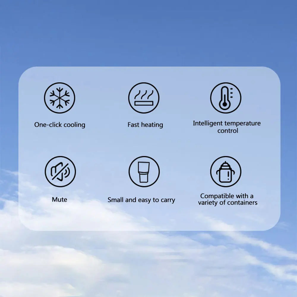 Portavasos para coche con pantalla táctil de 12 V, para bebidas frías y calientes, con pantalla digital inteligente, para el hogar, para acampar y viajar