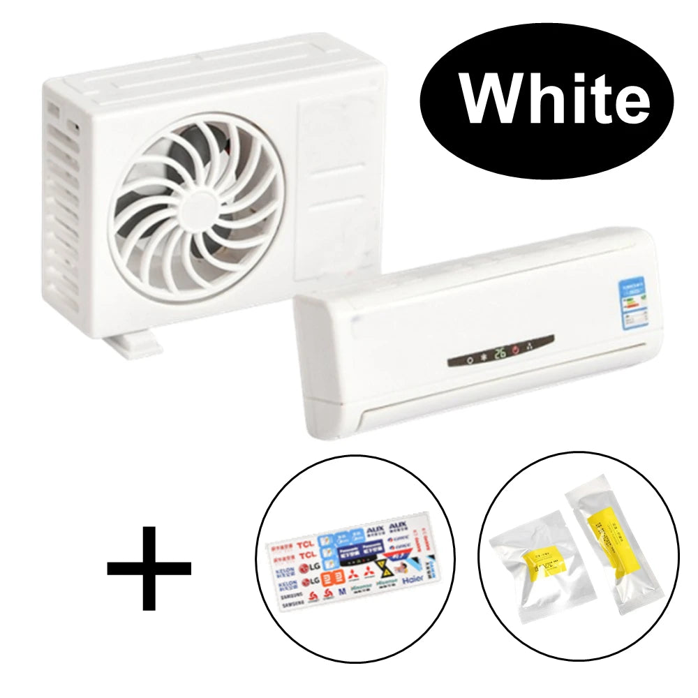 Air Conditioning Car Air Conditioner Shape Model Dashboard Ornaments Solar Powered Air Vent Clip Vehicle Decoration
