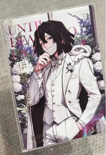 Anime Demon Slayer Kamado Tanjirou Kochou Shinobu Iguro Obanai Kanroji Mitsuri Rare Collectible Cards Birthday Gifts Kid Toys