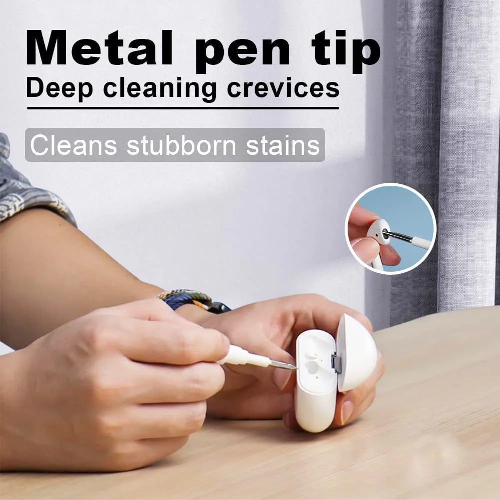 3 in 1 Earphone Cleaner Brush Kit Camera Phone Tablet Laptop TV Screen Cleaning Tools Headset Cleaning Pen Brush Flocking Sponge