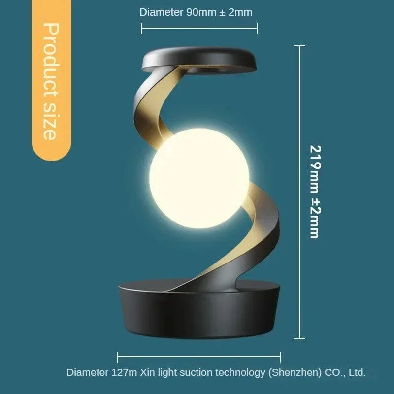 Lámpara de noche con carga inalámbrica para teléfono, luz colgante giratoria para dormitorio, luz ambiental de color, lámpara de noche sencilla, regalo de vacaciones