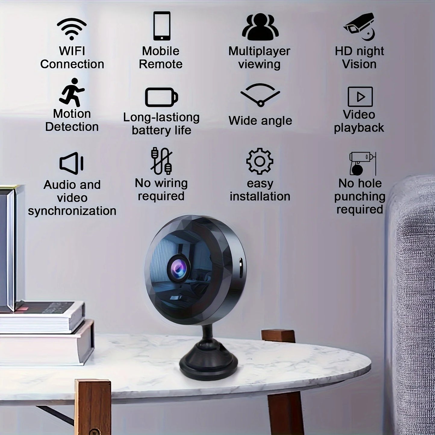 Cámara de seguridad inalámbrica Xiaomi Mini WiFi 1080P HD, protección de seguridad, videovigilancia por voz, versión nocturna
