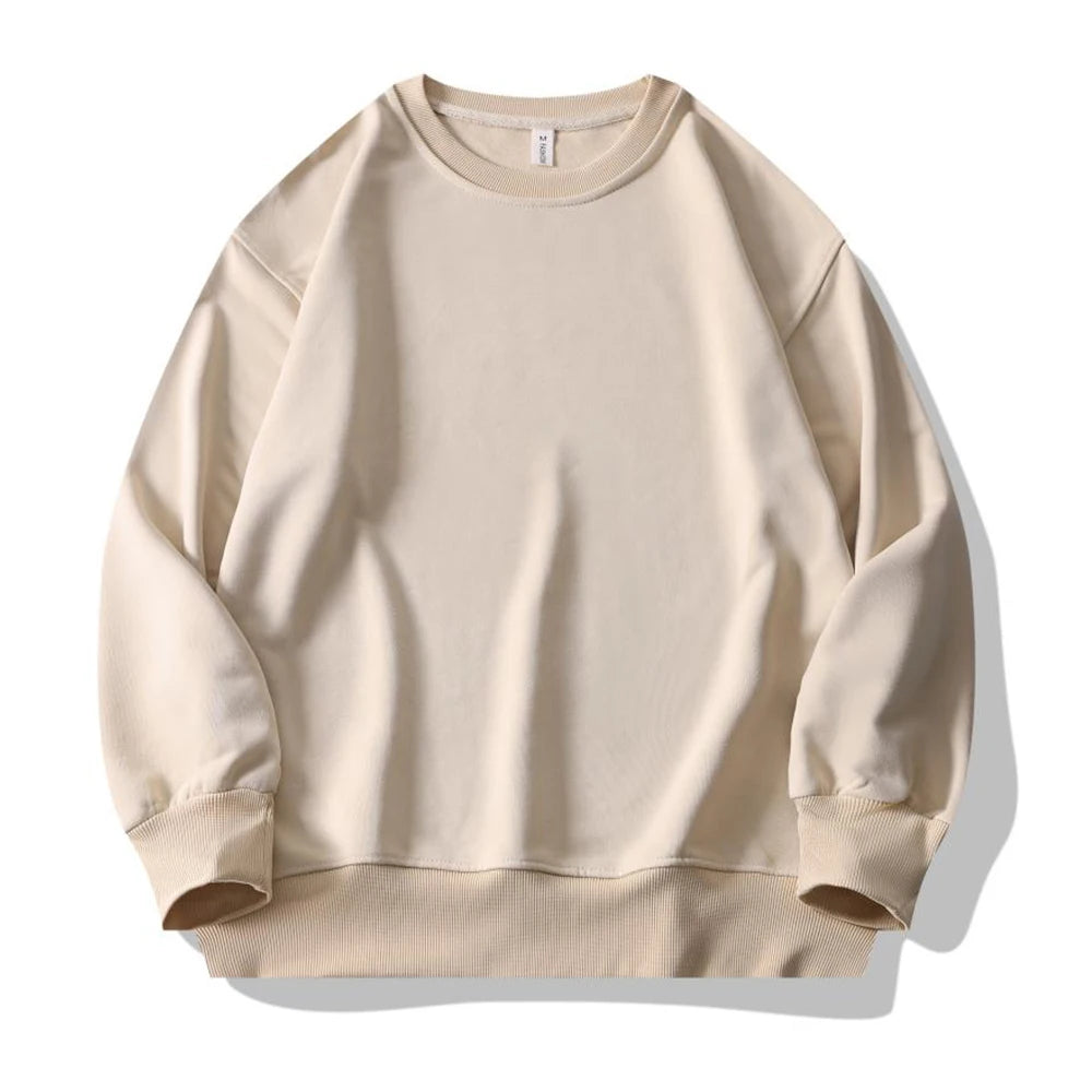 Plain Sublimation Sweatshirt Unisex Wholesale Baggy Black Hoodies Men Sweat Shirt Crew Neck Sweatshirt Men Moletons Masculinos