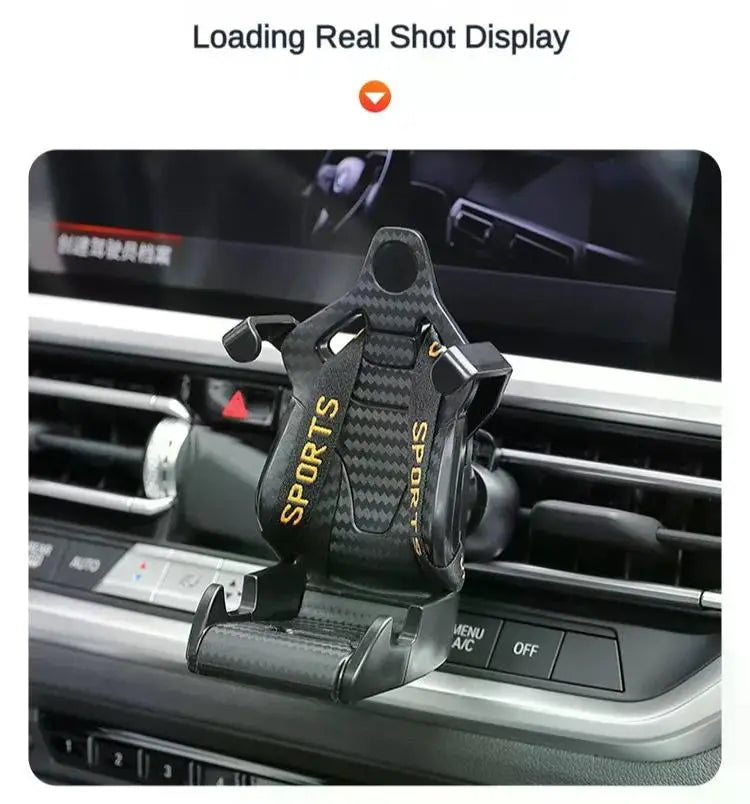 Racing Seat Design Car Phone Holder Mount Stand Suction Cup Smartphone Mobile Cell Support in Car Bracket for IphoneSamsung Mi