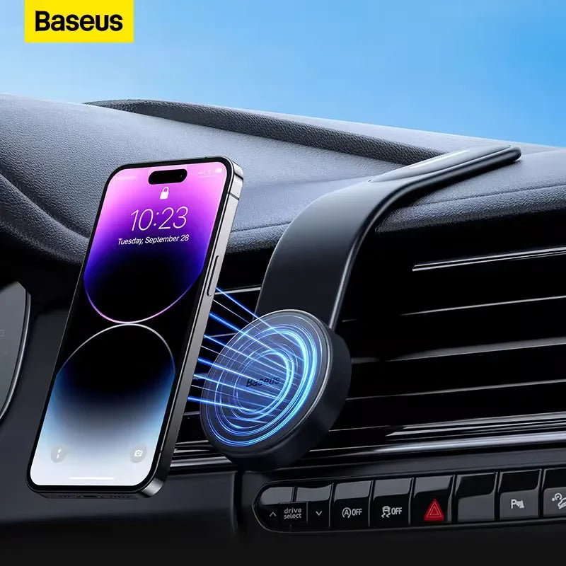 Soporte magnético para teléfono de coche Baseus, soporte plegable para teléfono, soporte para iPhone 12, 13, 14 Pro Max y Samsung S23