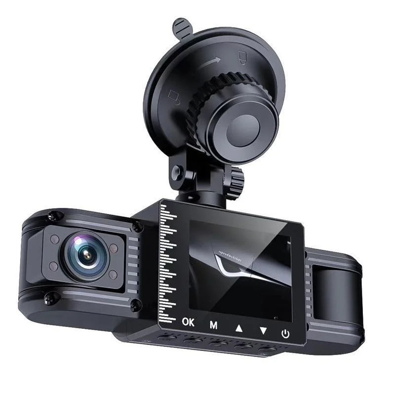 3 Channel FHD 1080P Car DVR Dash Cam Front Inside Rear Vehicle Camera DVRs Recorder Video Mini Dashcam Camcorder