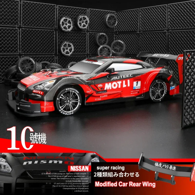 1:16 Nuevo coche de control remoto con tracción en las cuatro ruedas a media escala 4x4 30 km/h 2,4 G CVT RC Coche de juguete para niños Regalo de juguete