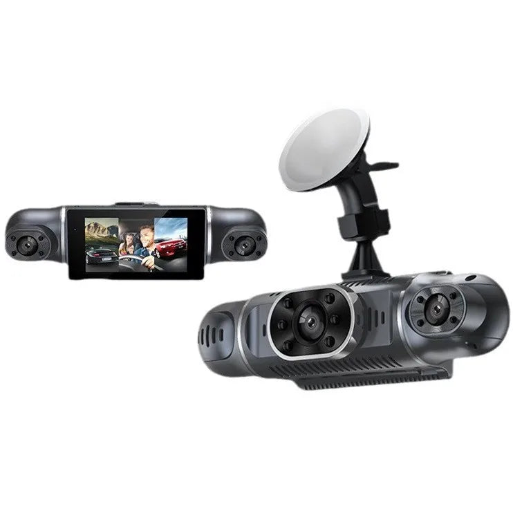 3.39 Inch IPS Screen Four Lens Vehicle DVR Dashboard Video Recorder Camera Black Car Dash Cam Monitor Universal Support 4 Lens