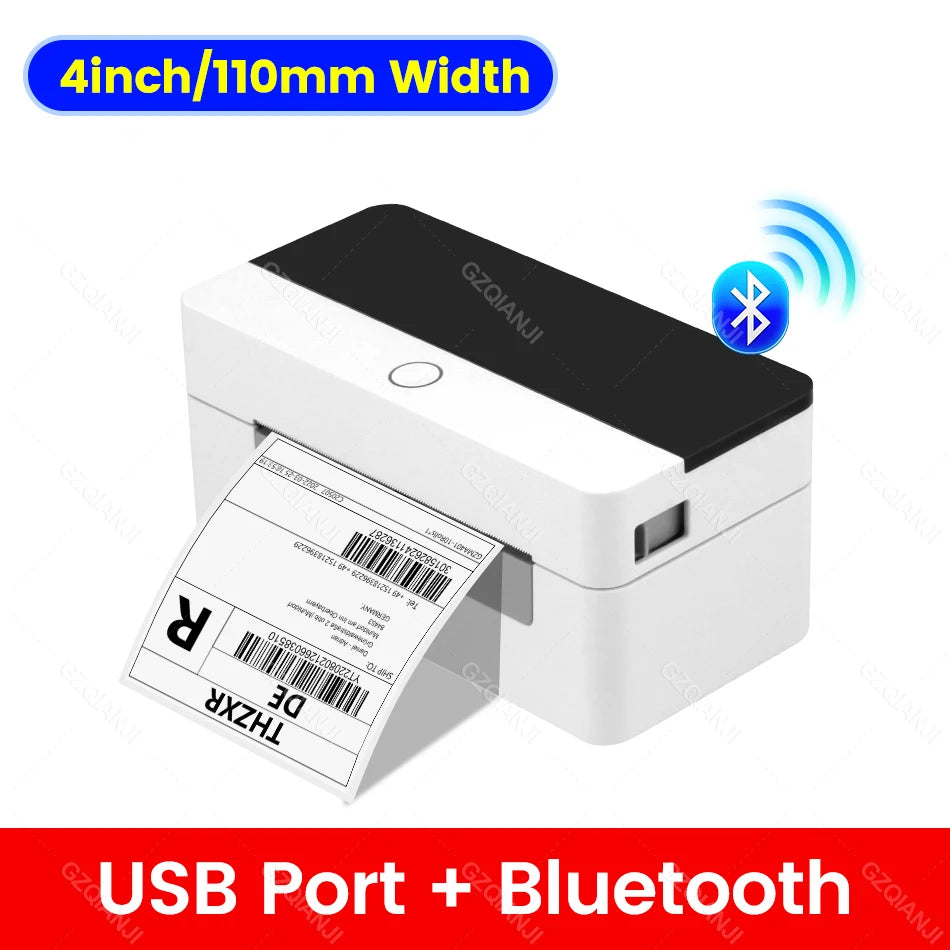 Impresora térmica de etiquetas X-Printer D463B de 80 mm, máquina para fabricar etiquetas de envío de 110 mm, USB, Bluetooth, impresión de códigos de barras de 3 o 4 pulgadas