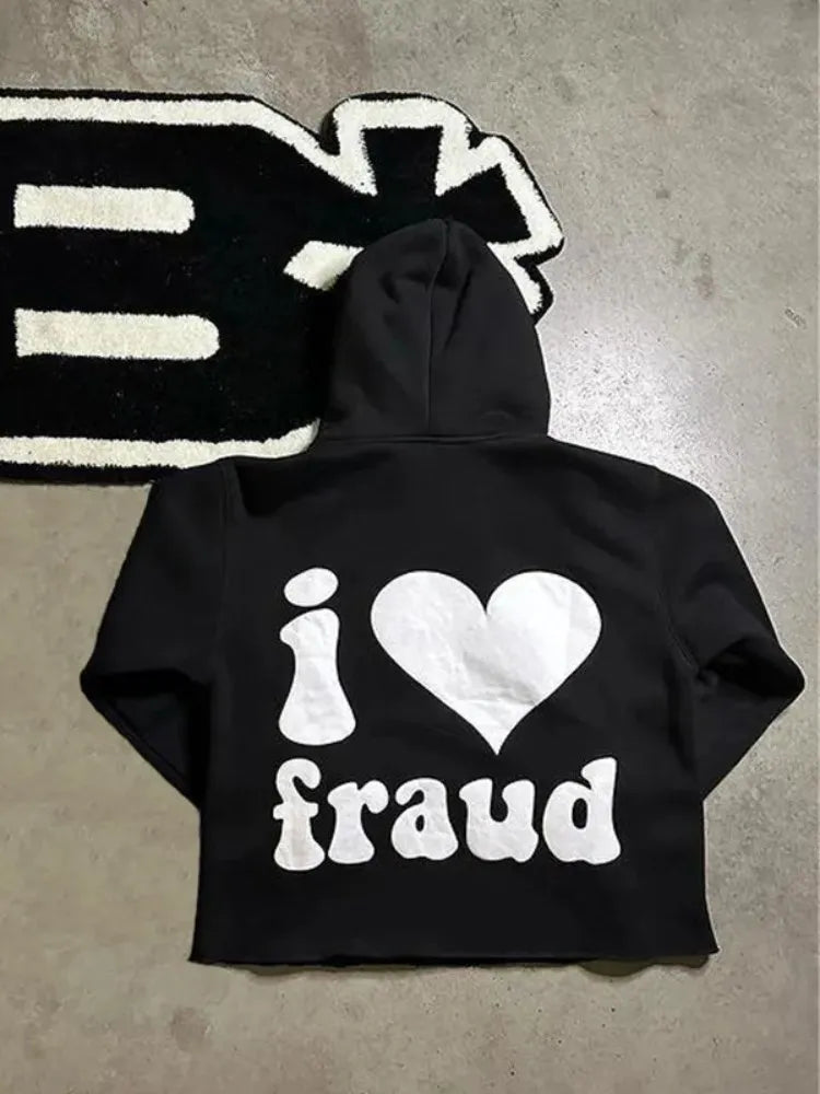 Sudadera con capucha para hombre y mujer, estilo hip hop, con estampado gráfico de letras, estilo Y2K, de gran tamaño, estilo Harajuku, chaqueta gótica, abrigos, ropa