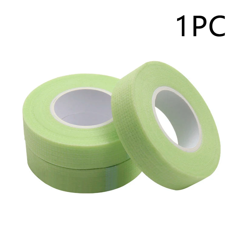 1 cinta para extensión de pestañas, cinta microporosa para pestañas, suministros para extensiones, parches para pestañas no tejidos transpirables, cintas, herramientas de maquillaje