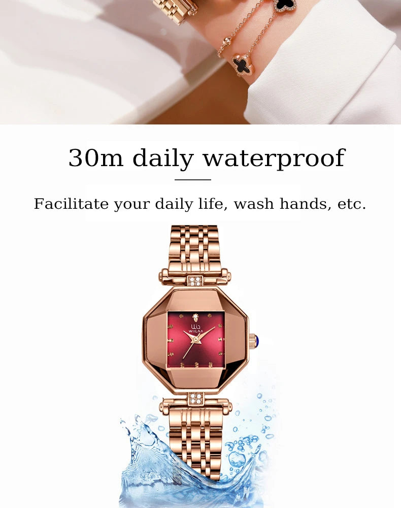 relogio feminino 2024 Luxury Brand Diamond Women Watch Rose Gold Quartz Ladies Wrist Watches Stainless steel Clock Female Watch