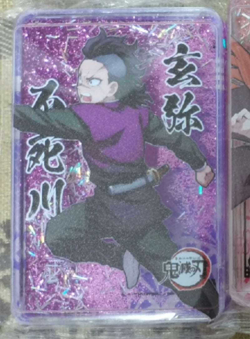 Anime Demon Slayer Kamado Tanjirou Agatsuma Zenitsu Kochou Shinobu Kanroji Mitsuri Rare Collection Card Birthday Gift Toys