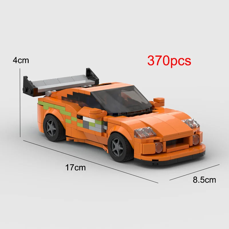 2022 Hot MOC Speed City Car Champion Racer Classic Supercar Building Blocks Brick Racing Super Technique Creative Garage DIY Set