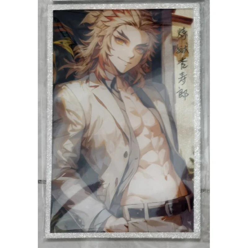 Anime Demon Slayer Kamado Nezuko Kochou Shinobu Rengoku Kyoujurou Kanroji Mitsuri Collection Cards Birthday Gift Children's Toys