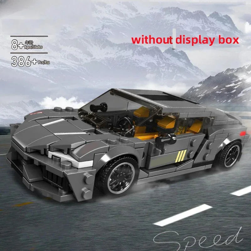 Technical Moc Car City Speed Champion Sports Car Racing Vehicle Building Blocks Brick Educational Construction Toys